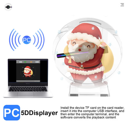 3D Hologram Projector Advertising Display Fan Advertisment Video Player 3D Naked Eye HD LED Photo Video Fan with Bright LED Bead