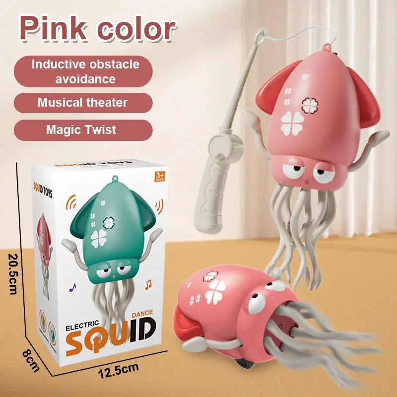 Interactive Electronic Dancing Squid Toy Lights Music Baby Toy for Toddler Early Learning Development Kids Educational Play Gift