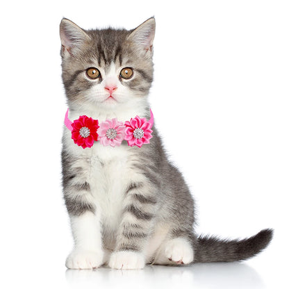 8PCS Valentine's Day Pet Decorate Bowtie with Diomand Grooming Flower Pink Dog Gifts for Small Dogs Accessories Wholesale