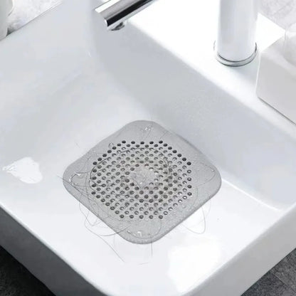 Drain Cover - No Drill Hair Catcher for Sink/Bathtub/Shower, Fine Mesh Waterproof Filter with Suction Cups Kitchen Accessories