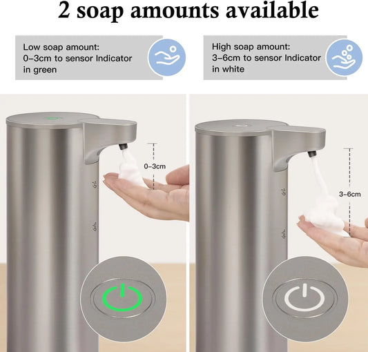 LAOPAO Stainless Steel Automatic Soap Dispenser with LED Lighting Contact Kitchen and Bathroom Hygienic Soap Dispenser