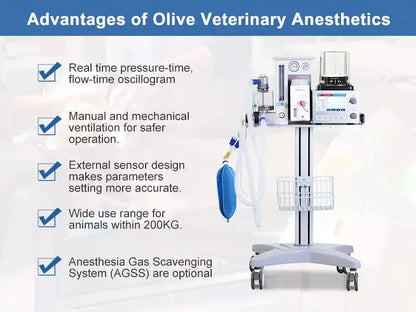 EUR PET Best Selling Veterinary Equipment Anesthesia Pet Clinic Use Anesthesia System Portable Anesthesia Circuits