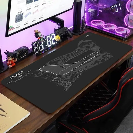 F1 Racing Circuit Mouse Pad Large Sport Car MousePad Cute Desk Pad Extended Gaming Keyboard Mats Large XXL Gamer Mousepad 90x40