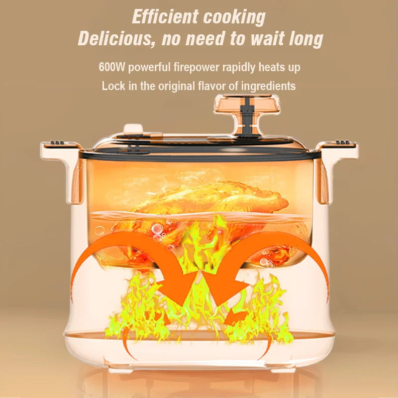 Electric Rice Cooker for 1-2 People, Multifunctional Household Hot Pot, Porridge, 1.8L Micro Pressure Rice Cooker soup making