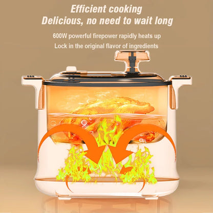 Electric Rice Cooker for 1-2 People, Multifunctional Household Hot Pot, Porridge, 1.8L Micro Pressure Rice Cooker soup making