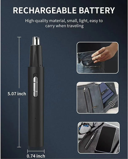 MINI Electric Nose Ear Hair Trimmer for Men Painless Rechargeable Sideburns Eyebrows Beard 3 in 1 Hair Clipper Shaver