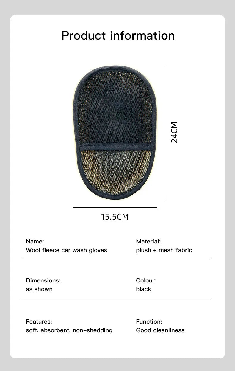 Interior Stickers Fot Porsche 1pc Car Wash Wool Gloves Velvet Thickened With Cashmere Wool Wipe Car Gloves For Porsche Cayenne P