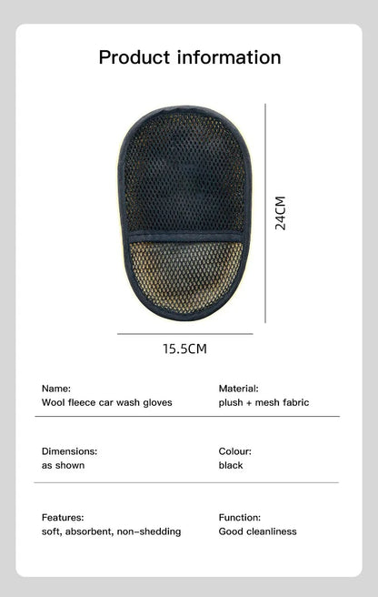 Interior Stickers Fot Porsche 1pc Car Wash Wool Gloves Velvet Thickened With Cashmere Wool Wipe Car Gloves For Porsche Cayenne P