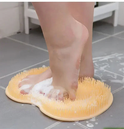 Exfoliating Foot Brush and Back Scrubber Anti-Slip Suction Cup - Deep Cleansing and Exfoliating Tool for Body Dirt Removal
