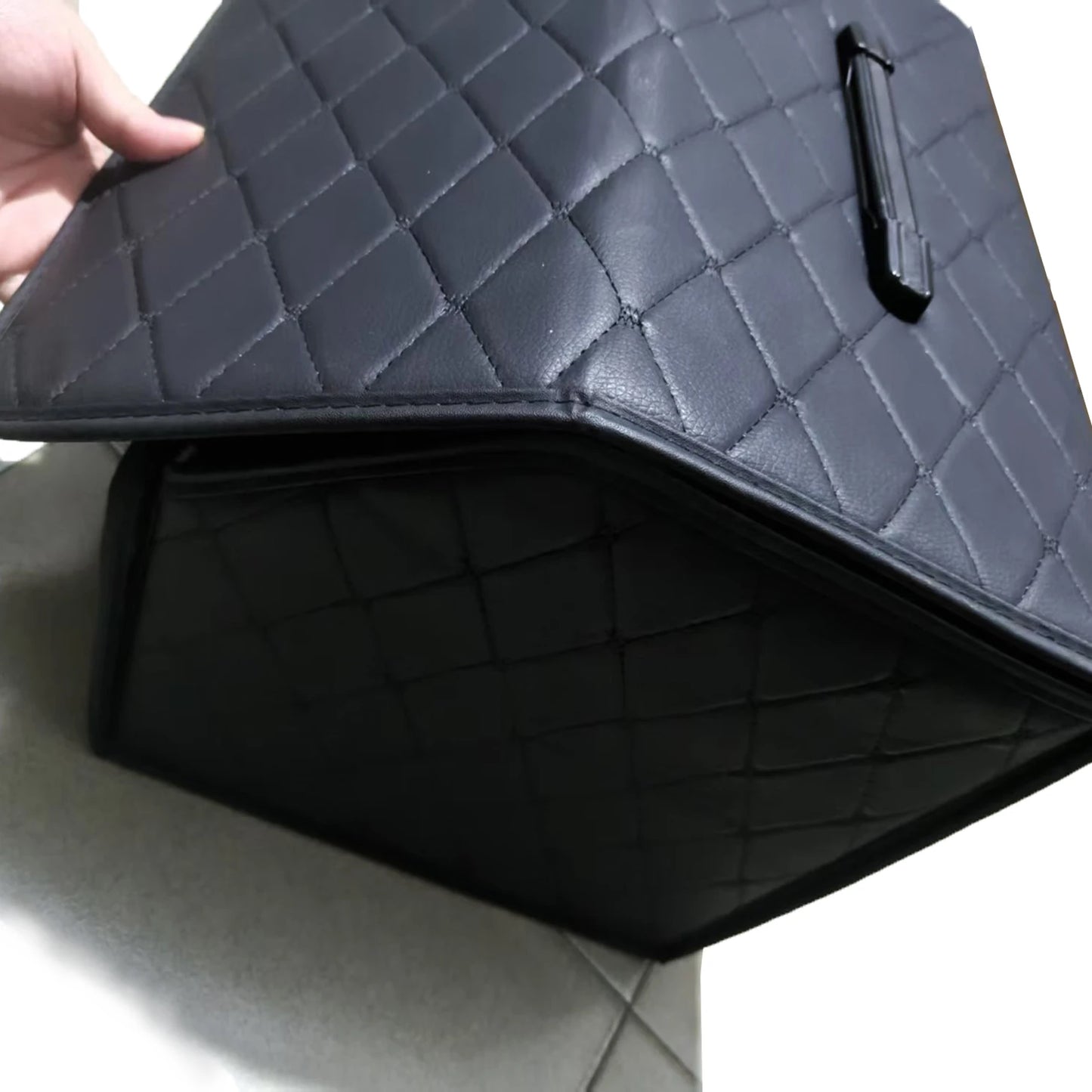 Car Trunk Organizer Box Large Capacity Auto Multiuse Tools Storage Bag Stowing Tidying Leather Folding For Emergency Storage Bo
