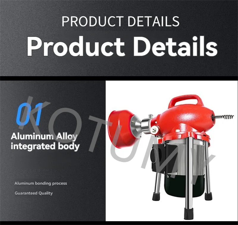 Automatic Cleaning Tool Pipeline Unclogging Machine Toilet Unclogging Blockage Unclogging Sewer Cleaning