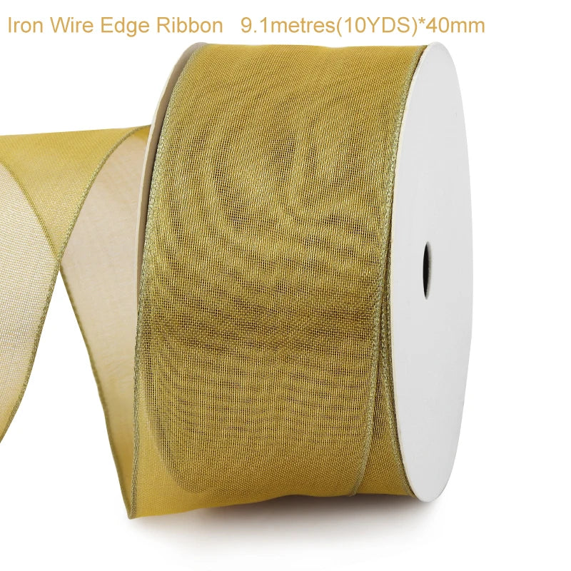 Gold Series Ribbon Birthday Happy Cake Baking Gift Decoration Flower Bundle Packaging Valentine's Day Wedding Party