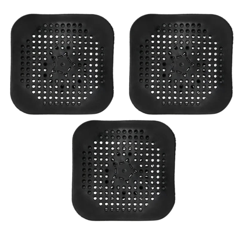 3PCS Drain Hair Catcher Filter Sink Anti-blocking Strainer Bathtub Shower Floor Silicone Stopper Cover Kitchen Bathroom Accessor