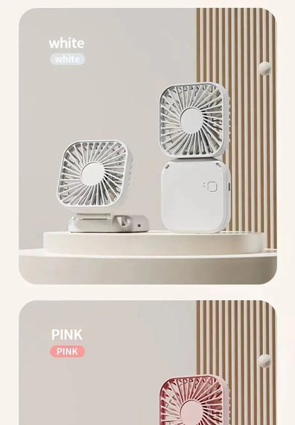 Portable Fan Super Mini Handheld Fan USB Rechargeable Fan Foldable Hand Held Small Pocket Fan