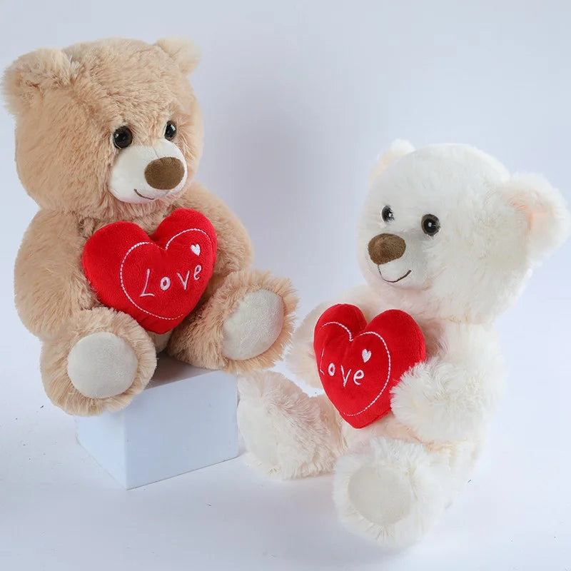 Love Bear Stuffed Animal, Holding Love Heart Plush Bears, I Love You Mom, Valentine's Day Gift, Love Gift for Mom, Girlfriends