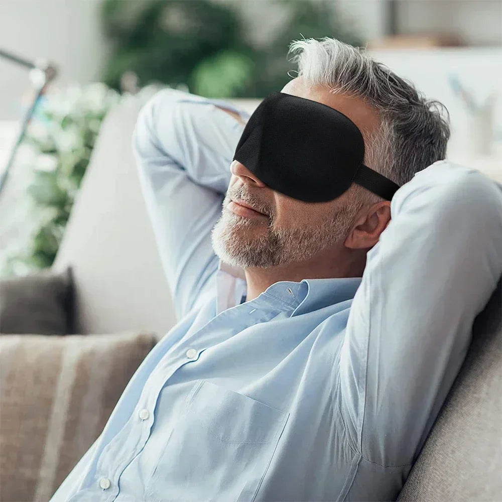 3D Contoured Sleep Mask 100% Light Blocking Eye Mask Ultra-Soft Skin-Friendly Material Breathable Eye Cover For Rest Travel Yoga