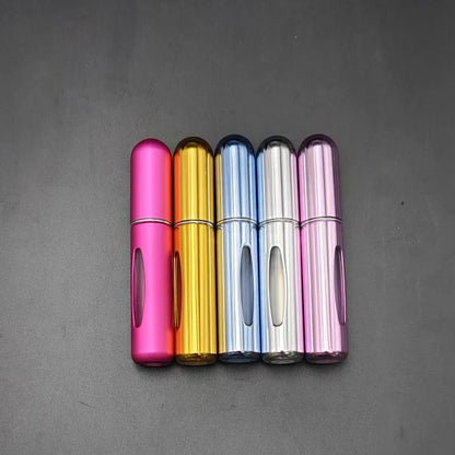 5 Pieces 5 ml Mini Refillable Perfume Sprayer Aluminum Perfume Bottle Portable Perfume Spray Bottle Travel Perfume Mini Bottle