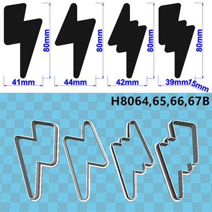 Four Specifications Cartoon Nature Graphics Super Lightning,Plastic Mold,Cake Fondant Tools,Cookie Sushi and Fruits Cutters