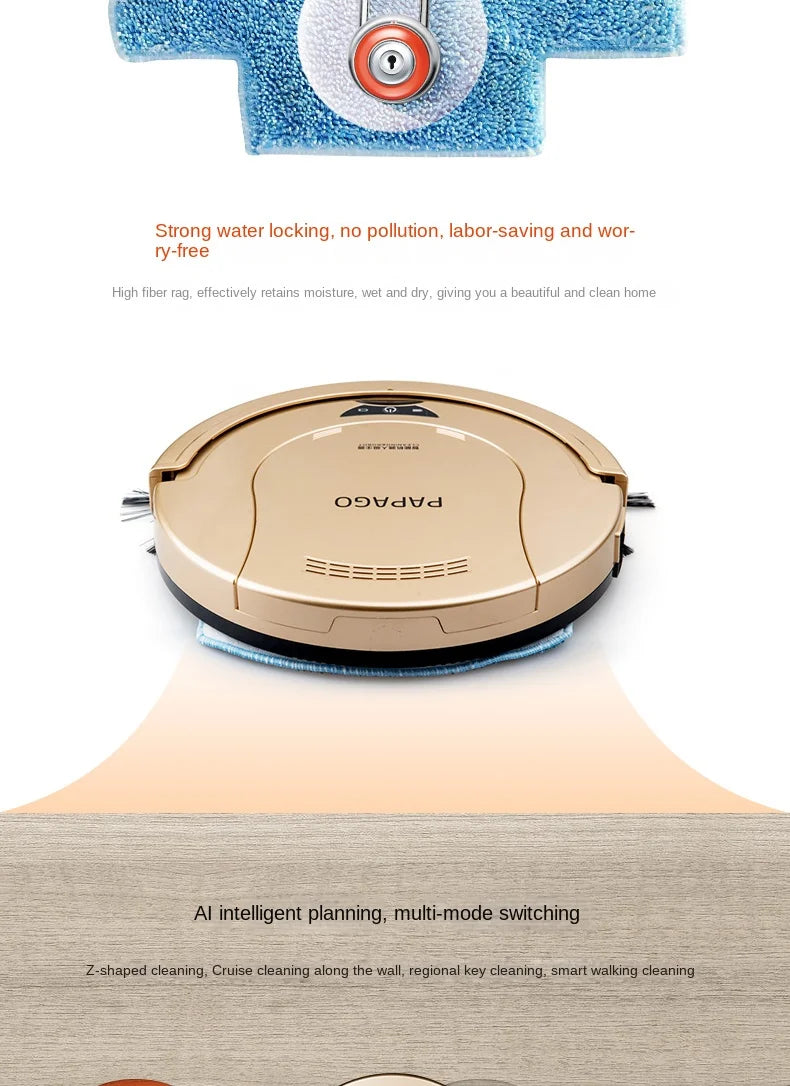 2023PapaGo Sweeping robot Household Ultra-thin Fully automatic intelligent vacuum cleaner Wipe the mopping machine