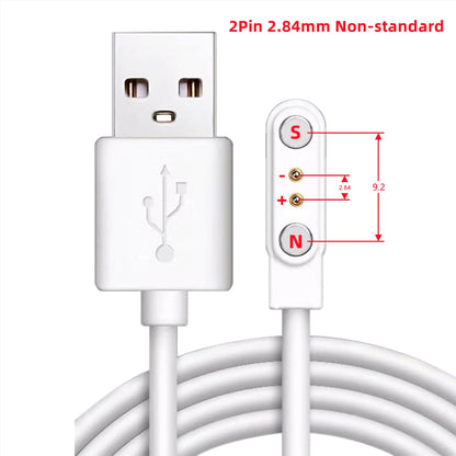 Smart Watch Magnetic USB Dock Charger 2pin 4pin Charging Cable Power Adapter For Kids Smartwatch Juicer Beauty Device Toothbrush
