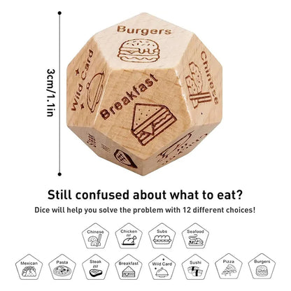 Dice for Her Him Couples Gift Food Movie Activity Decision Dice Games Christmas Birthday Valentines Day Gifts for Wife Husband
