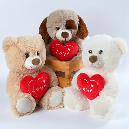 Love Bear Stuffed Animal, Holding Love Heart Plush Bears, I Love You Mom, Valentine's Day Gift, Love Gift for Mom, Girlfriends