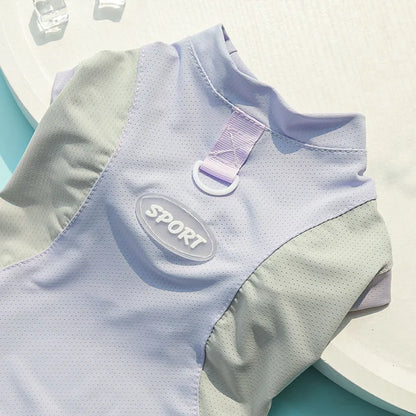 Dog Cooling Vest Shirts Breathable Cool Jacket Sun Protection Puppy Dog Cool Shirt for Outdoor Walking Training Hiking on Summer