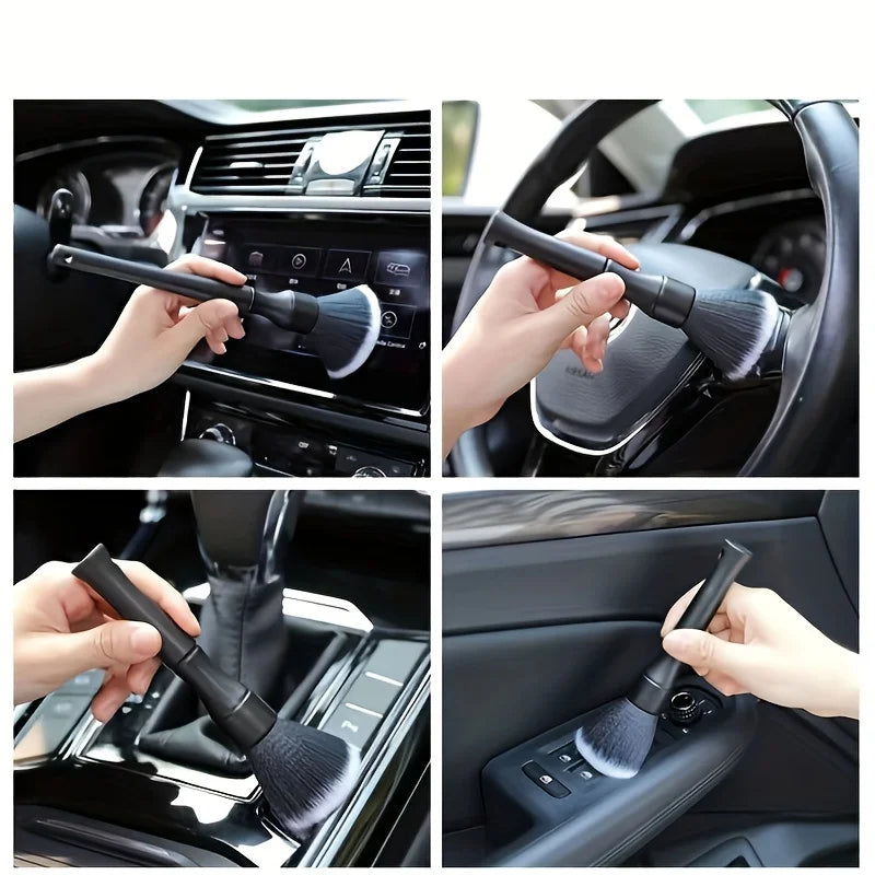 Ultra-Soft Car Detailing Brush Super Soft Auto Interior Detail Brush synthetic boars hair for cars seat leather cleaning