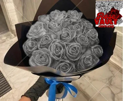 30/50 pcs 7/6 cm Glitter artificial flower rose Mother's/Valentine's Day girl friend wife DIY bouquet gifts for wedding Birthday