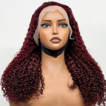 24 inch Full Water Wave Human Hair Wig 100% Human Hair 300% Density 13x4 Lace Frontal Front Curly Human Hair Wig for Black Women