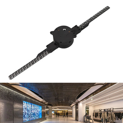 3D Hologram Fan 16.1in 2 Blades Hologram Projector Fan Customized Video Image Editing 224 LED Beads Support WiFi APP for Store