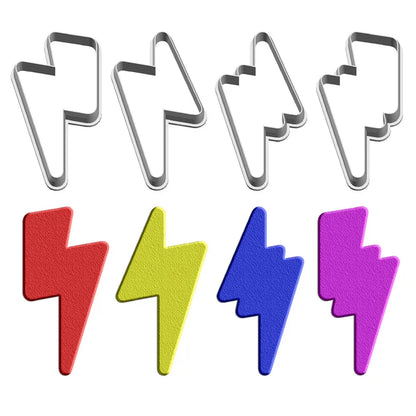 Four Specifications Cartoon Nature Graphics Super Lightning,Plastic Mold,Cake Fondant Tools,Cookie Sushi and Fruits Cutters