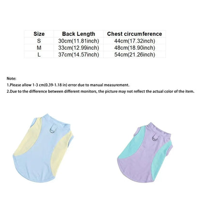 Breathable Mesh Dog Cooling Vest Comfortable Quick Drying Pet Summer Clothes Lightweight with D Ring Pet Tank Top