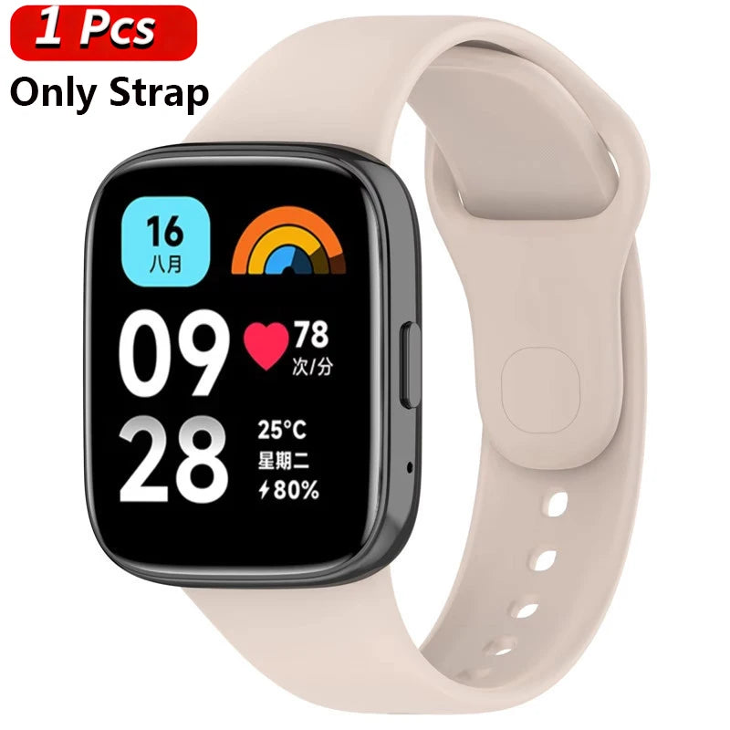 Silicone Strap+Case for Xiaomi Redmi Watch 3 Active band smartwatch Accessories Sport Bracelet For Redmi watch3 Active/Lite Case