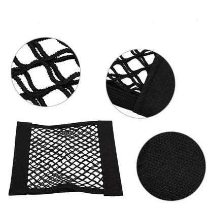Universal Car Storage Bag Double Mesh Trunk Storage Net Car Built-in Storage Bag Car Fire Extinguisher Fixed Net Anti-Slip