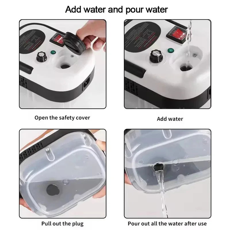 Portable Handheld Steam Cleaner High Temperature Pressurized Steam Cleaning Machine With Brush Heads For Kitchen Car