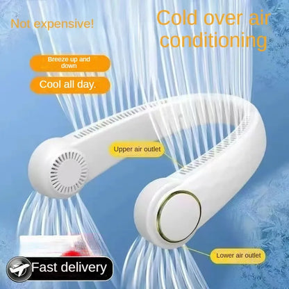 Portable neck fan 3 speed rechargeable