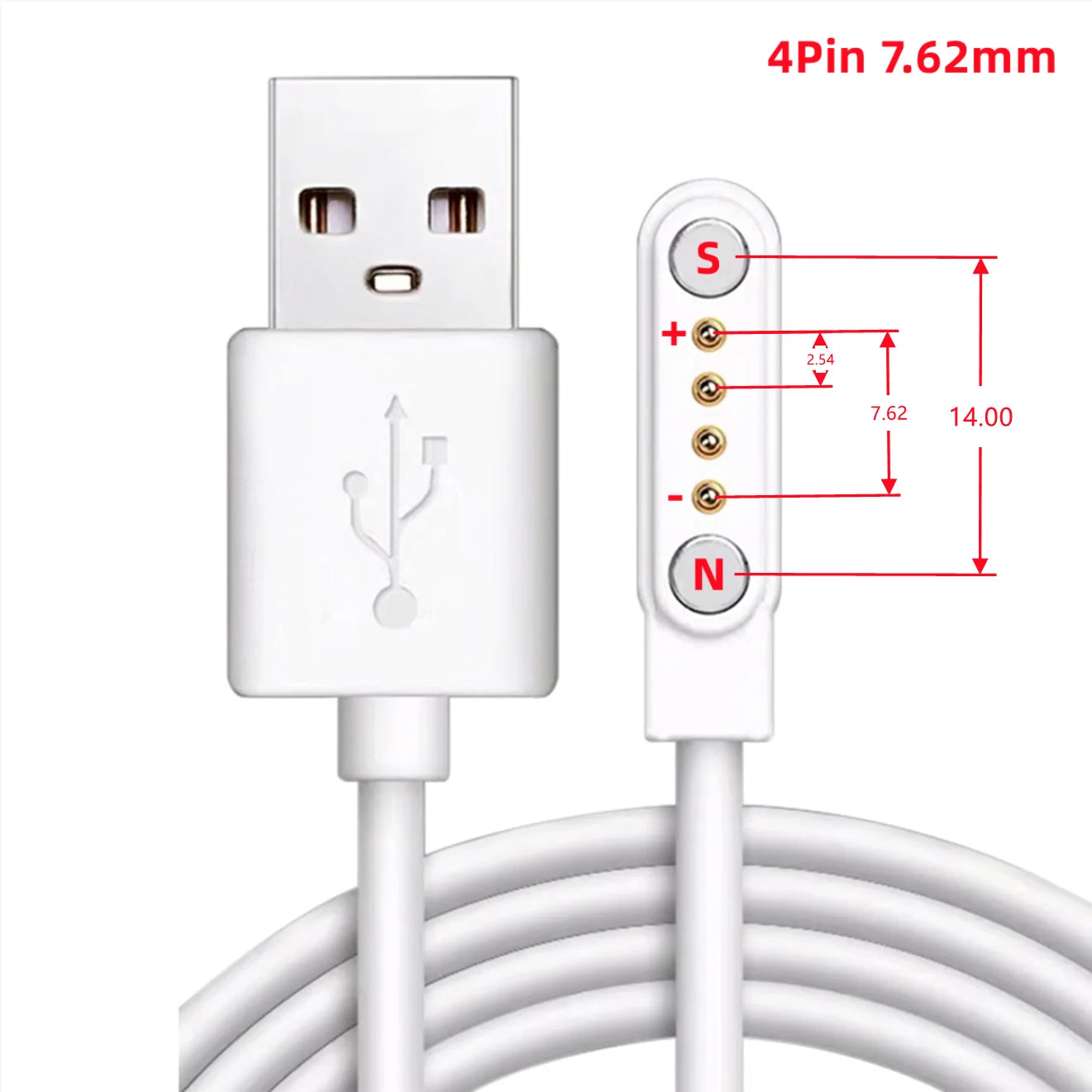 Smart Watch Magnetic USB Dock Charger 2pin 4pin Charging Cable Power Adapter For Kids Smartwatch Juicer Beauty Device Toothbrush