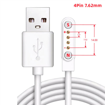 Smart Watch Magnetic USB Dock Charger 2pin 4pin Charging Cable Power Adapter For Kids Smartwatch Juicer Beauty Device Toothbrush