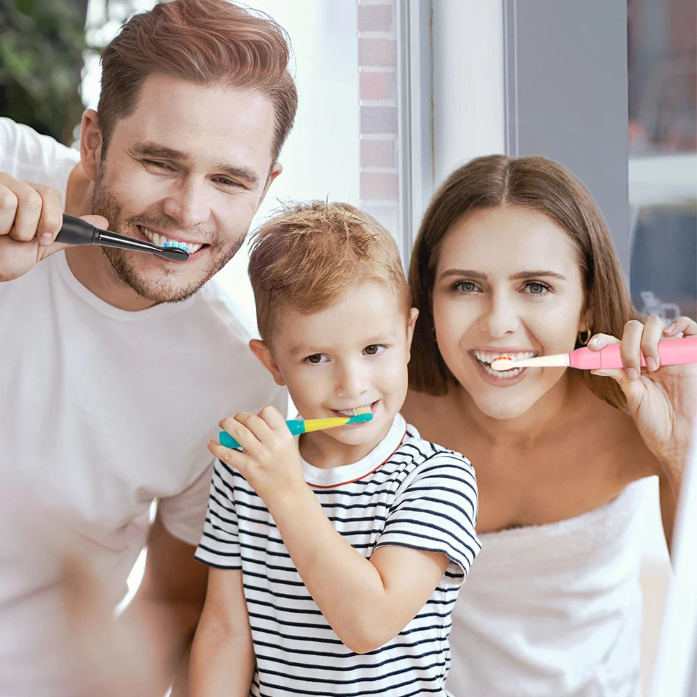 Fairywill 2001 Family Kids Sonic Electric Toothbrush Rechargeable Soft Tongue Cleaner Smart Timer and 3 Modes 4 Hours Charge