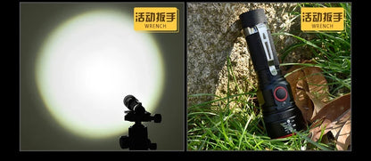High Lumen LED Flashlight 18650 Rechargeable Flashlights Waterproof Zoom Torch for Camping Hiking Fishing Hunting