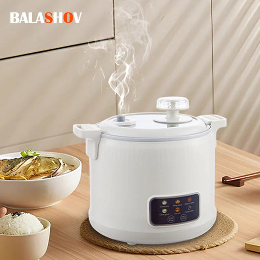 Electric Rice Cooker for 1-2 People, Multifunctional Household Hot Pot, Porridge, 1.8L Micro Pressure Rice Cooker soup making