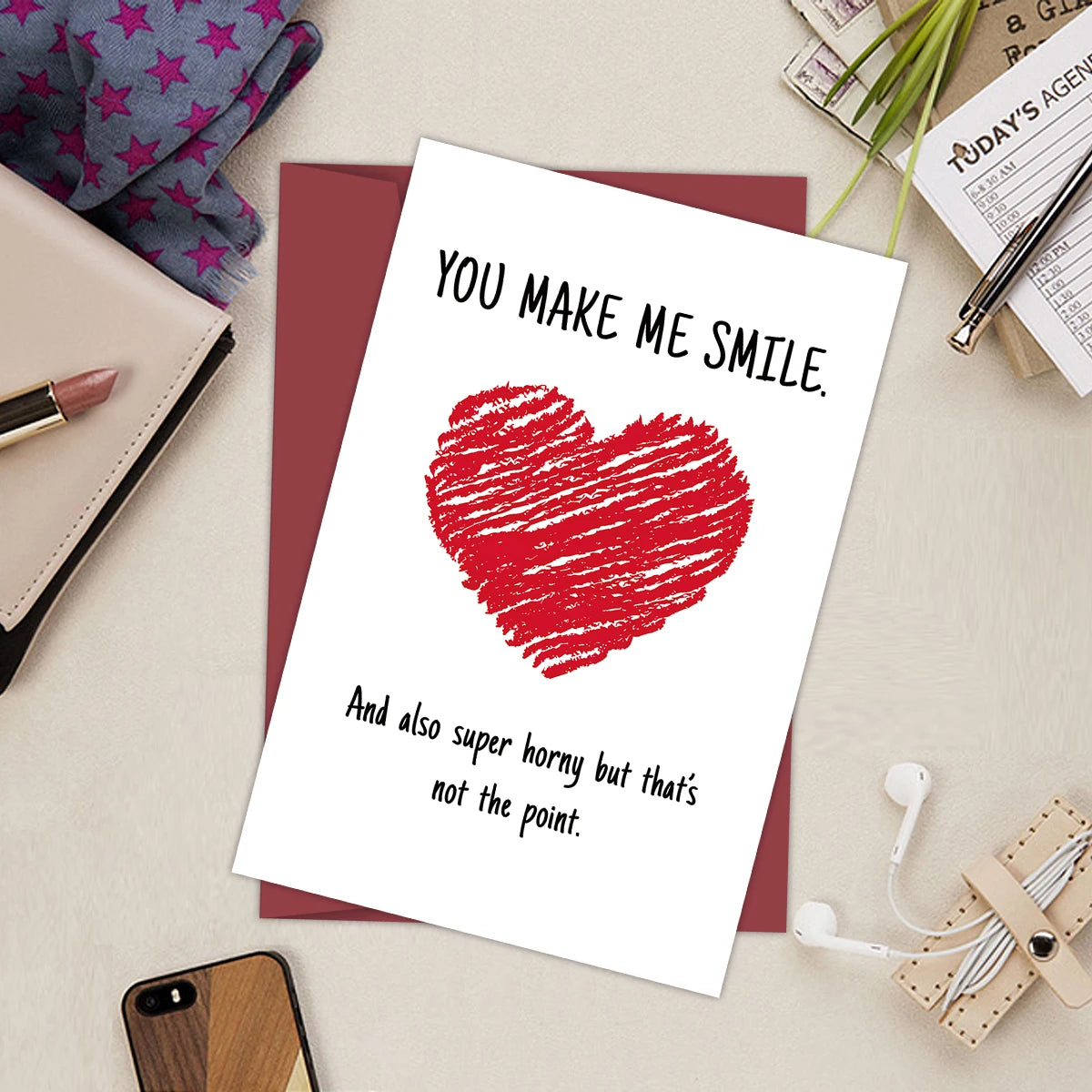 1PC Naughty Anniversary Card with Envelope,Love Gift Cards,Sexy Card for Boyfriend Husband Girlfriend,Funny Valentine's Day Card