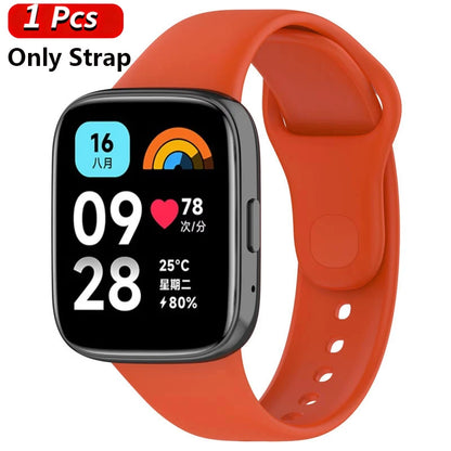 Silicone Strap+Case for Xiaomi Redmi Watch 3 Active band smartwatch Accessories Sport Bracelet For Redmi watch3 Active/Lite Case