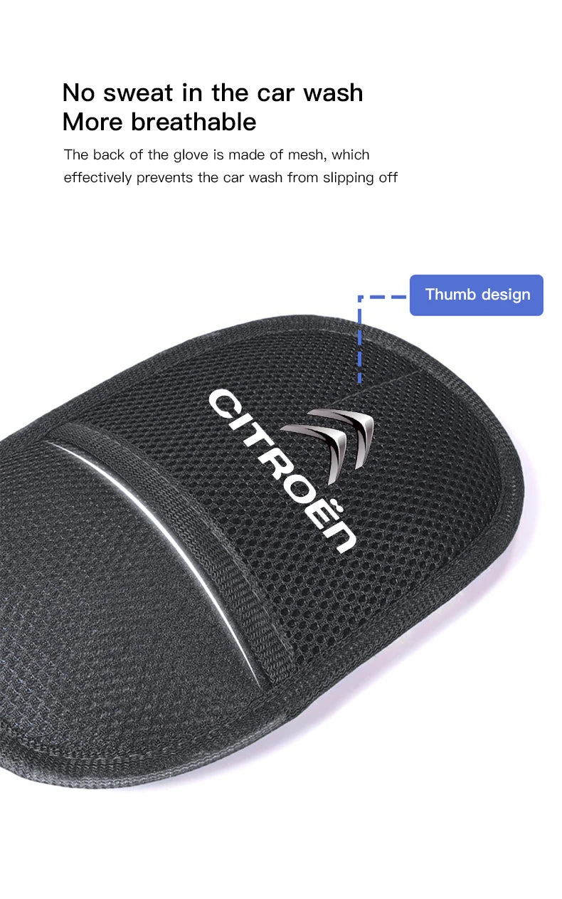 Car Styling Wool Soft Car Washing Gloves Cleaning Brush Accessories For Citroen C1 DS3 C2 C3 Vts C4 Saxo C4L C5 C6 C8 Xsara