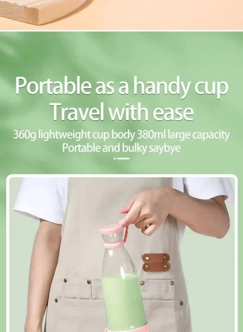 Mini Juice Blender Portable Electric Juicer Bottle 6 Blades Shake Orange Lemon USB Charging Fruit Mixer Fresh Squeezer Machine