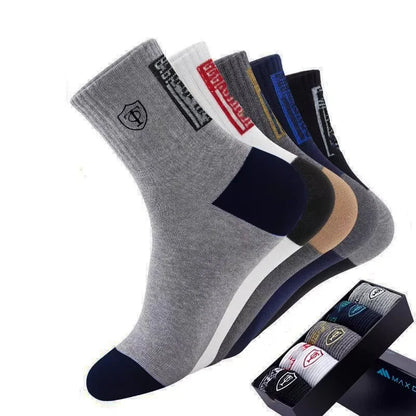 10 Pairs Breathable Cotton Sports Stockings Men Bamboo Fiber Autumn and Winter Men Socks Sweat Absorption Deodorant Business Sox