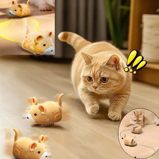 Electric Mouse Cat Toy Kitten Self-Playing Smart Movement Pet Toys Fast Moving Interactive Cat Toy Supplies