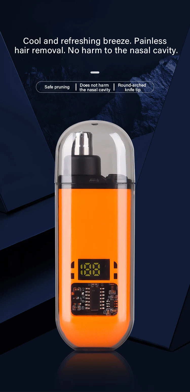 Suitable for men, USB charging nose and ear hair trimmer portable electric nose hair clipper, mini compact design, quick chargin