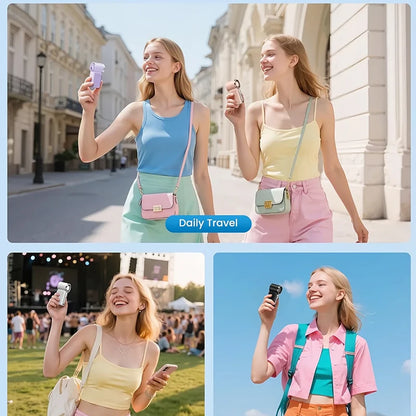 Portable handheld small fan, pocket portable fan, USB charging mini bladeless electric fan, suitable for outdoor and travel use